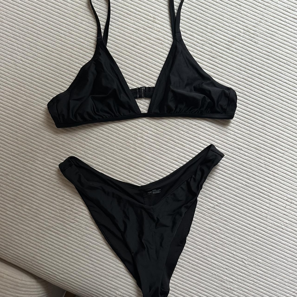 Aerie Black Triangle Bikini Top